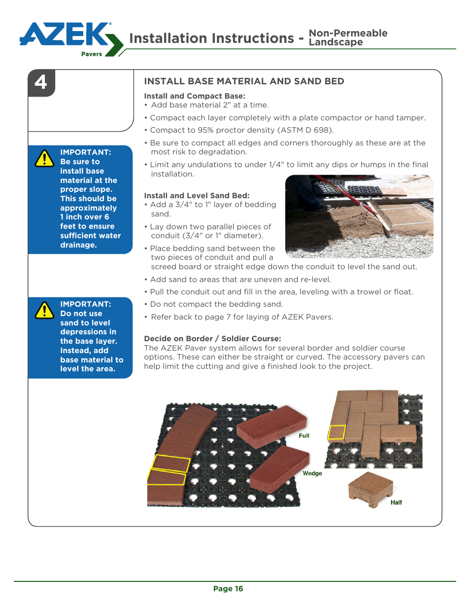 Installation instructions | AZEK Pavers User Manual | Page 16 / 24