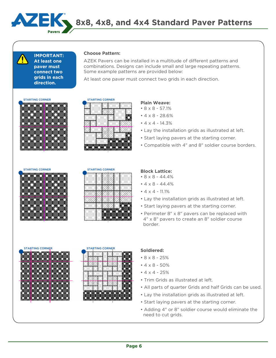 AZEK Pavers User Manual | Page 6 / 24