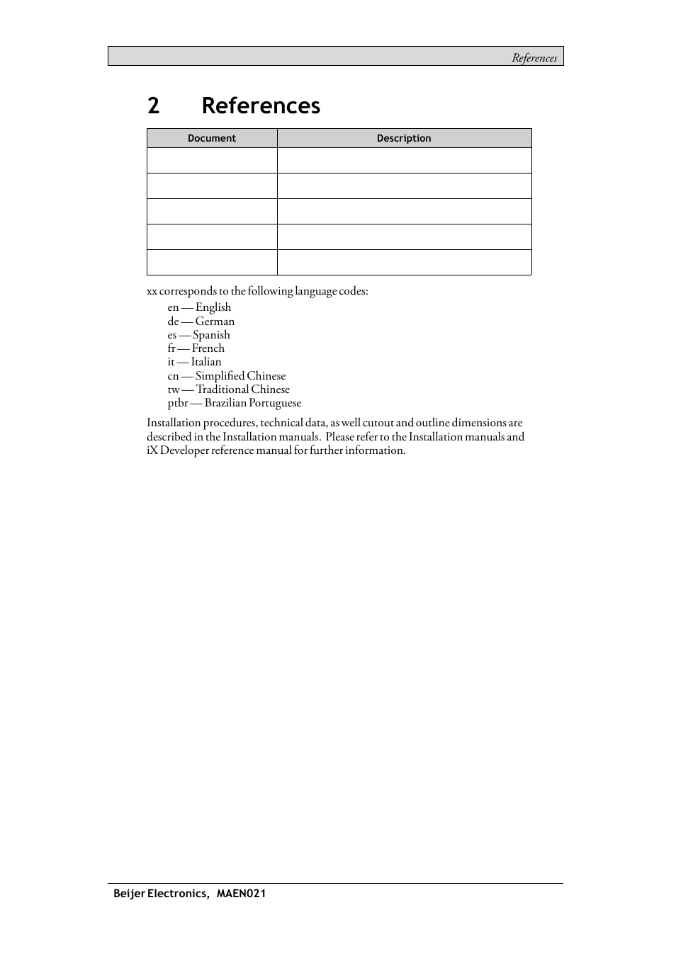 2 references, 2references | Beijer Electronics iX TxA EN User Manual | Page 8 / 19