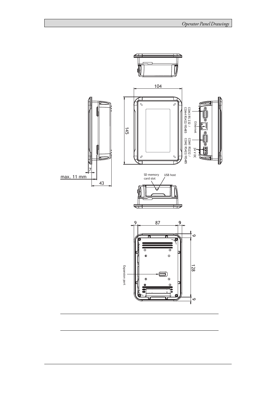3 ix t4a outline, Ix t4a outline | Beijer Electronics iX T4A EN User Manual | Page 19 / 28