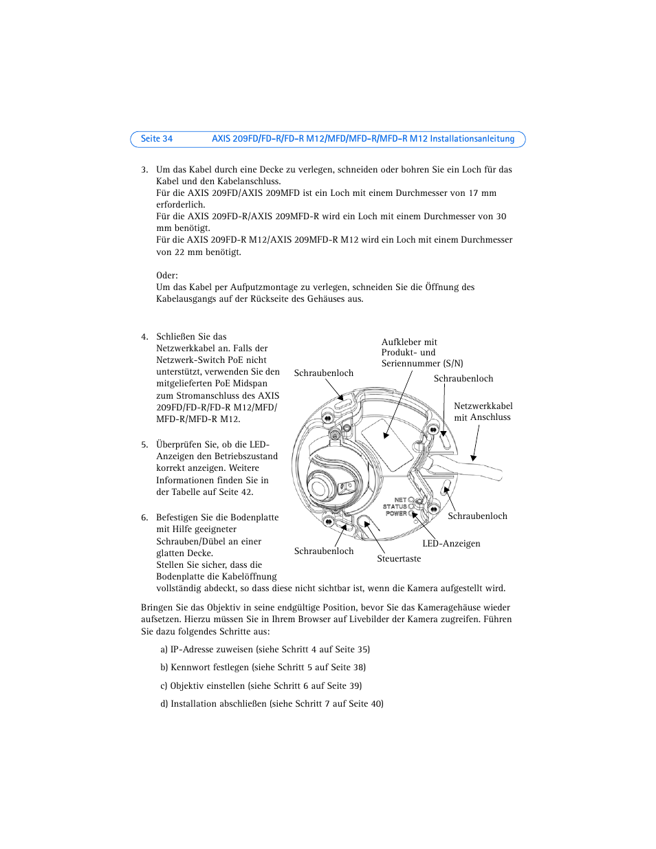 Axis Communications 209FD User Manual | Page 34 / 73