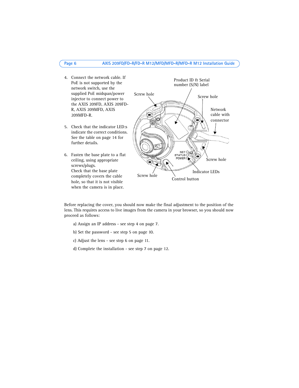 Axis Communications 209FD User Manual | Page 6 / 73