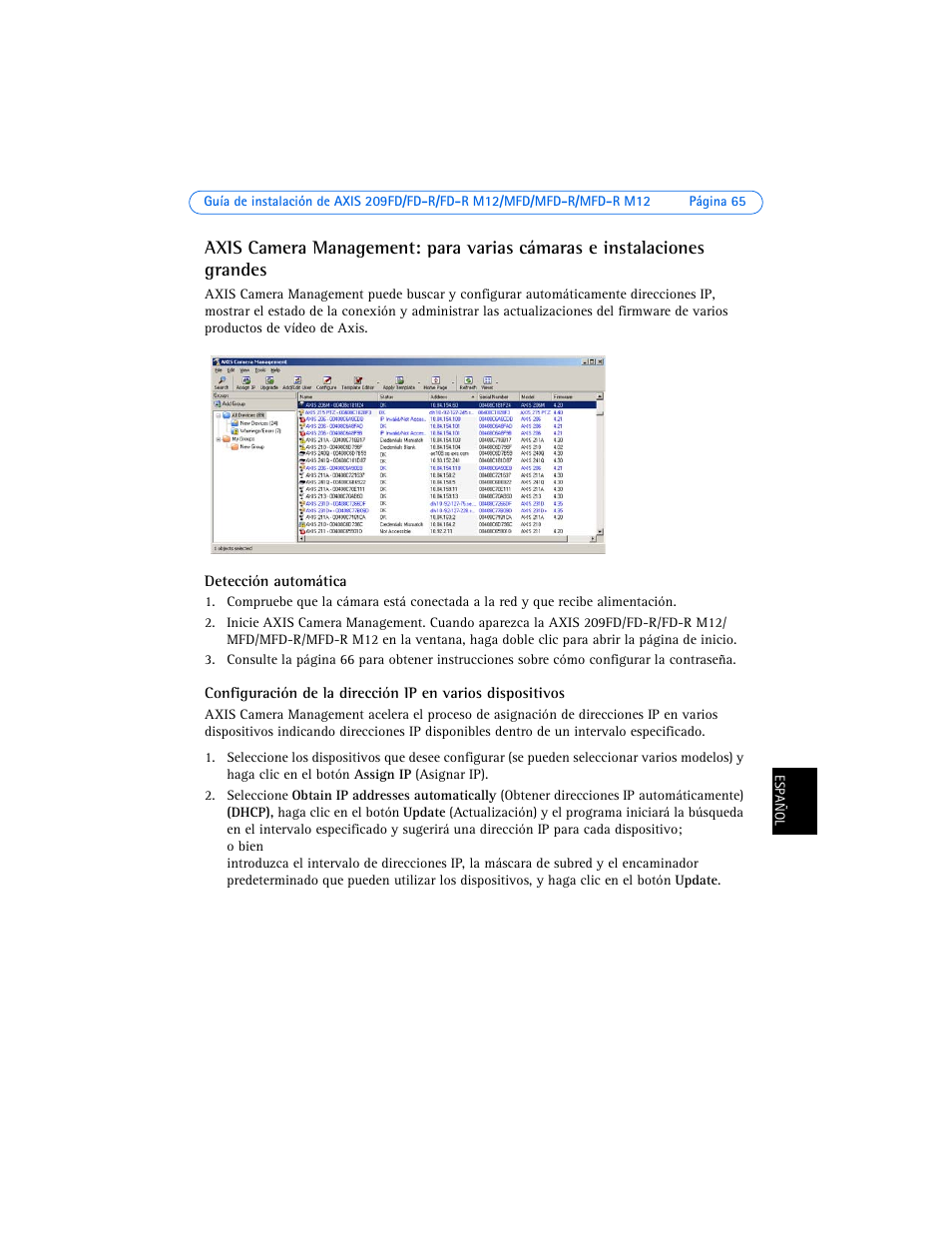 Axis Communications 209FD User Manual | Page 65 / 73