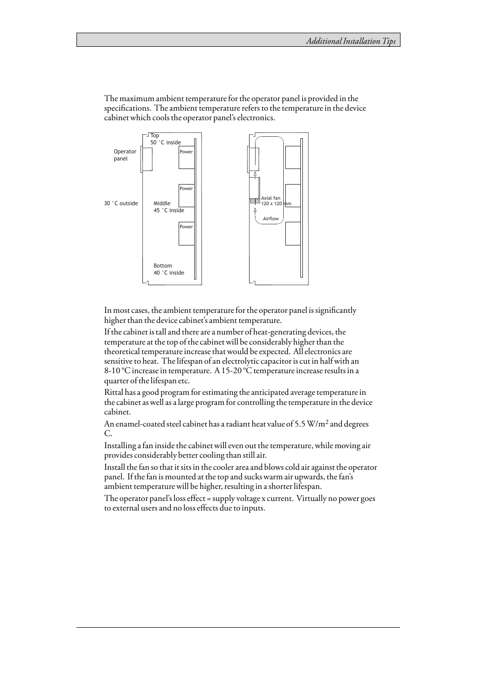 4 ambient temperature, Ambient temperature, Additional installation tips | Beijer Electronics iX T7AM EN User Manual | Page 22 / 25
