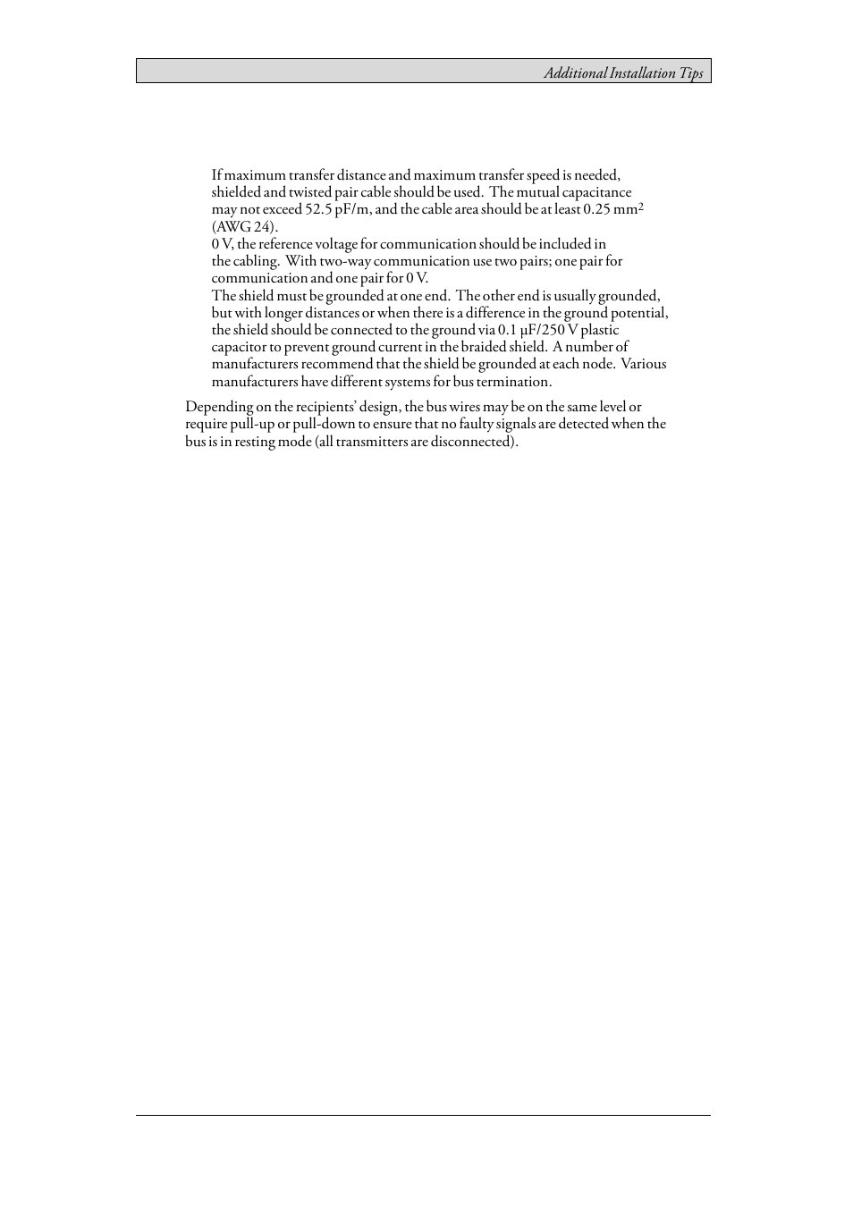 7 cable and bus termination rs485, Cable and bus termination rs485 | Beijer Electronics iX T7AM EN User Manual | Page 25 / 25