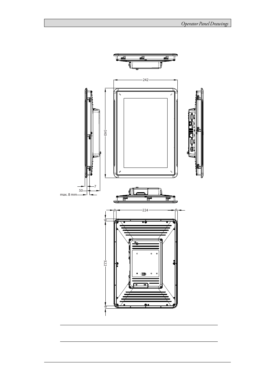 3 ix t12b outline, Ix t12b outline | Beijer Electronics iX T12B EN User Manual | Page 17 / 26