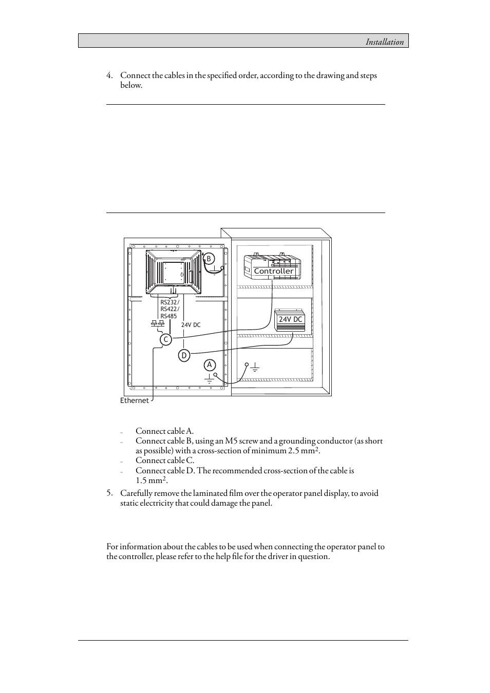 1 connections to the controller, Connections to the controller | Beijer Electronics iX T12B EN User Manual | Page 9 / 26