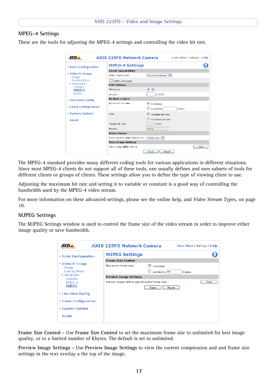 Axis Communications AXIS 225FD User Manual | Page 17 / 49
