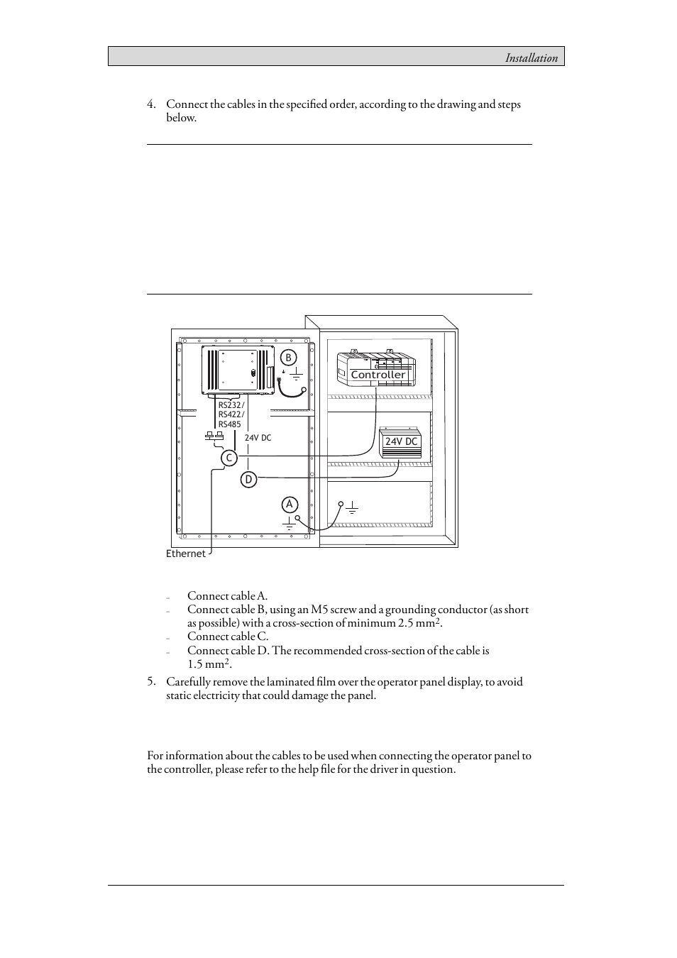 1 connections to the controller, Connections to the controller | Beijer Electronics iX T7B EN User Manual | Page 9 / 26