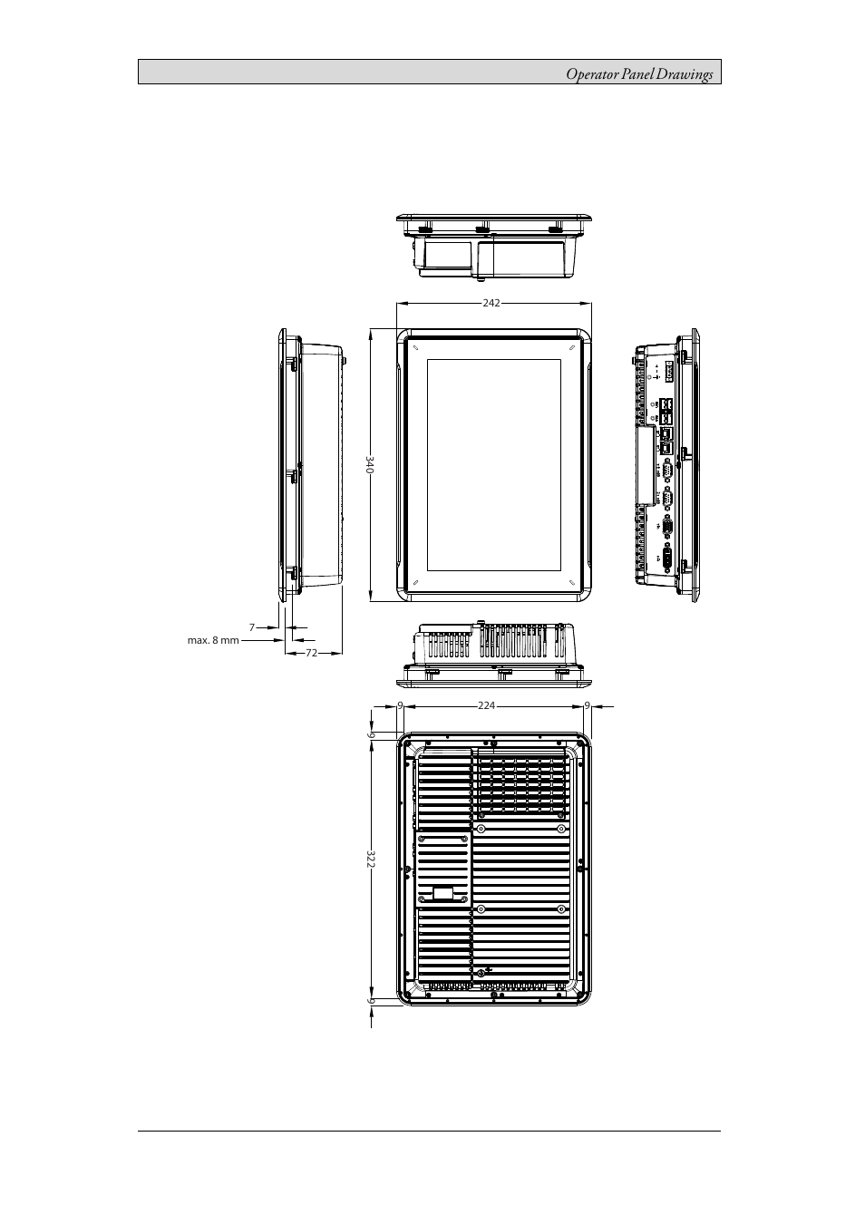 3 ix t12c outline, Ix t12c outline | Beijer Electronics iX T12C EN User Manual | Page 23 / 34
