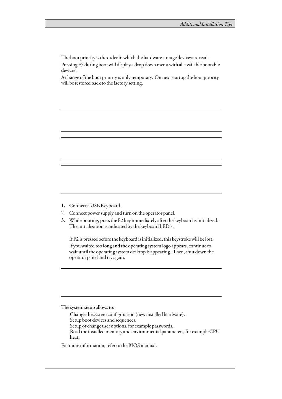 7 boot priority, 8 entering bios, Boot priority | Entering bios | Beijer Electronics iX T21C EN User Manual | Page 32 / 34