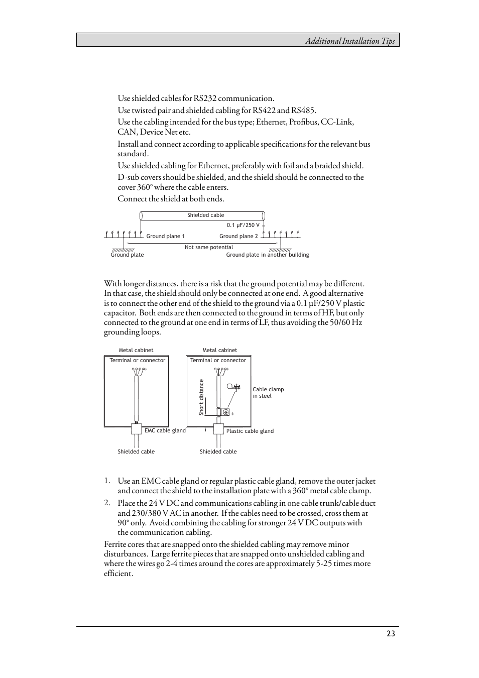 3 to achieve better emc protection, To achieve better emc protection | Beijer Electronics T15BR EN User Manual | Page 23 / 28