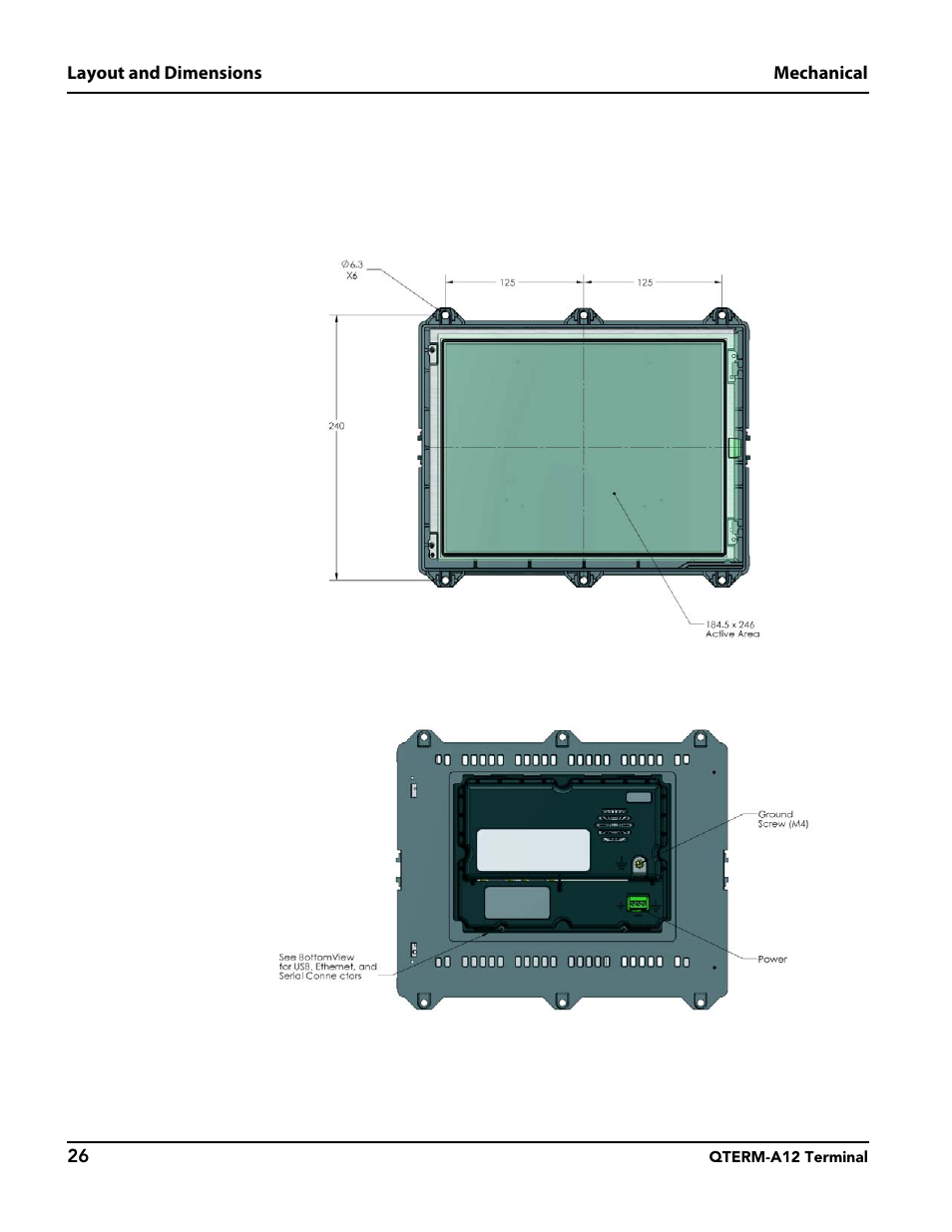 2 modular version | Beijer Electronics QTERM®-A12 User Manual | Page 32 / 38