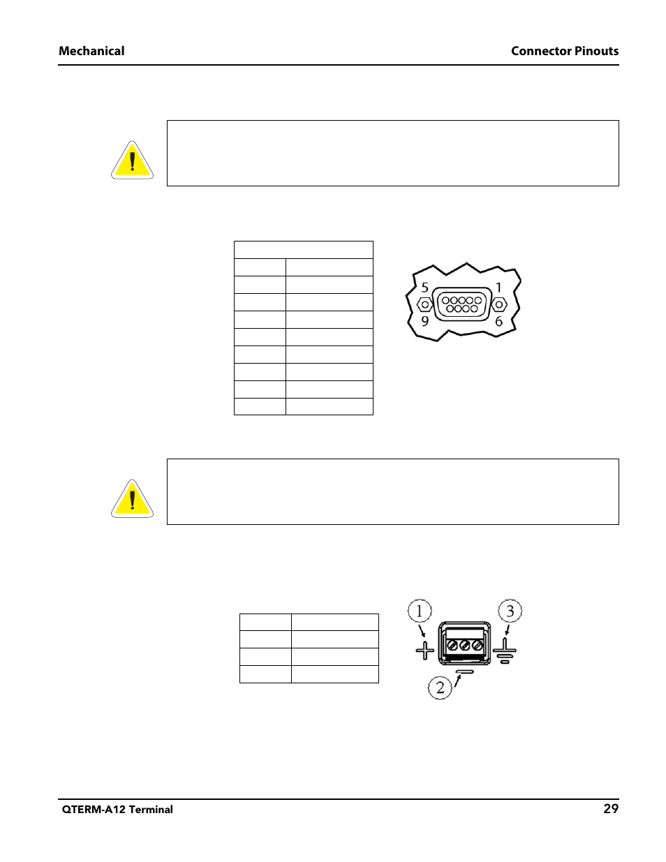 2 secondary serial port, 3 terminal strip for power input, Figure 15 on | Beijer Electronics QTERM®-A12 User Manual | Page 35 / 38