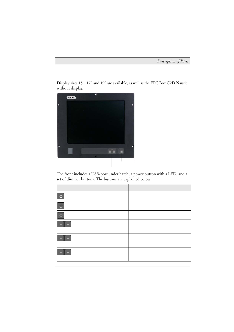 2 display, Display | Beijer Electronics EPC C2D Box Nautic EN User Manual | Page 13 / 49