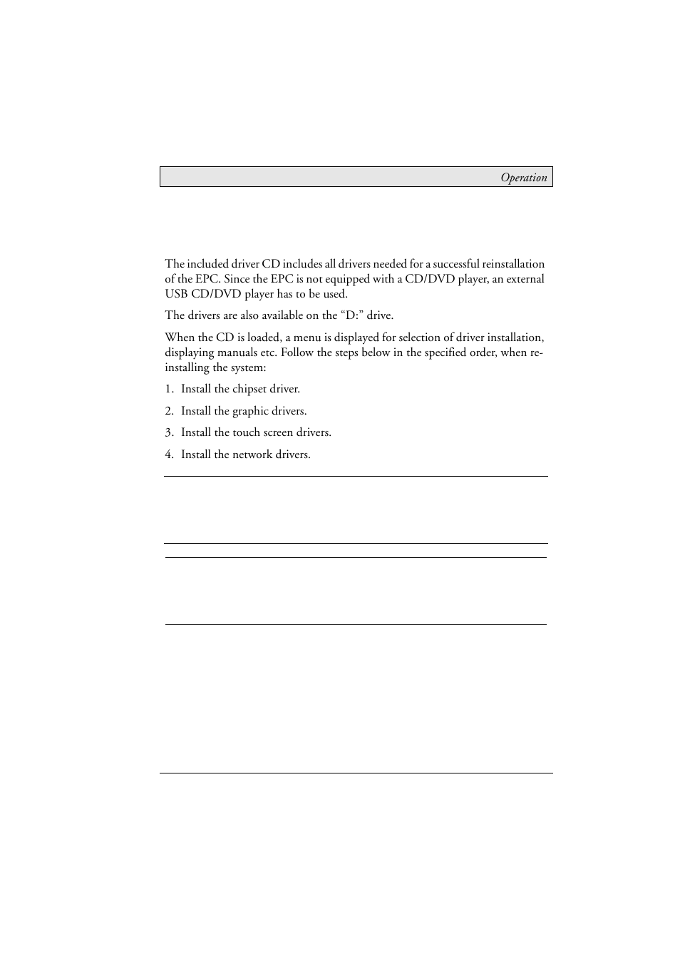 3 important items regarding software installation, Important items regarding software installation | Beijer Electronics EPC C2D Box Nautic EN User Manual | Page 23 / 49