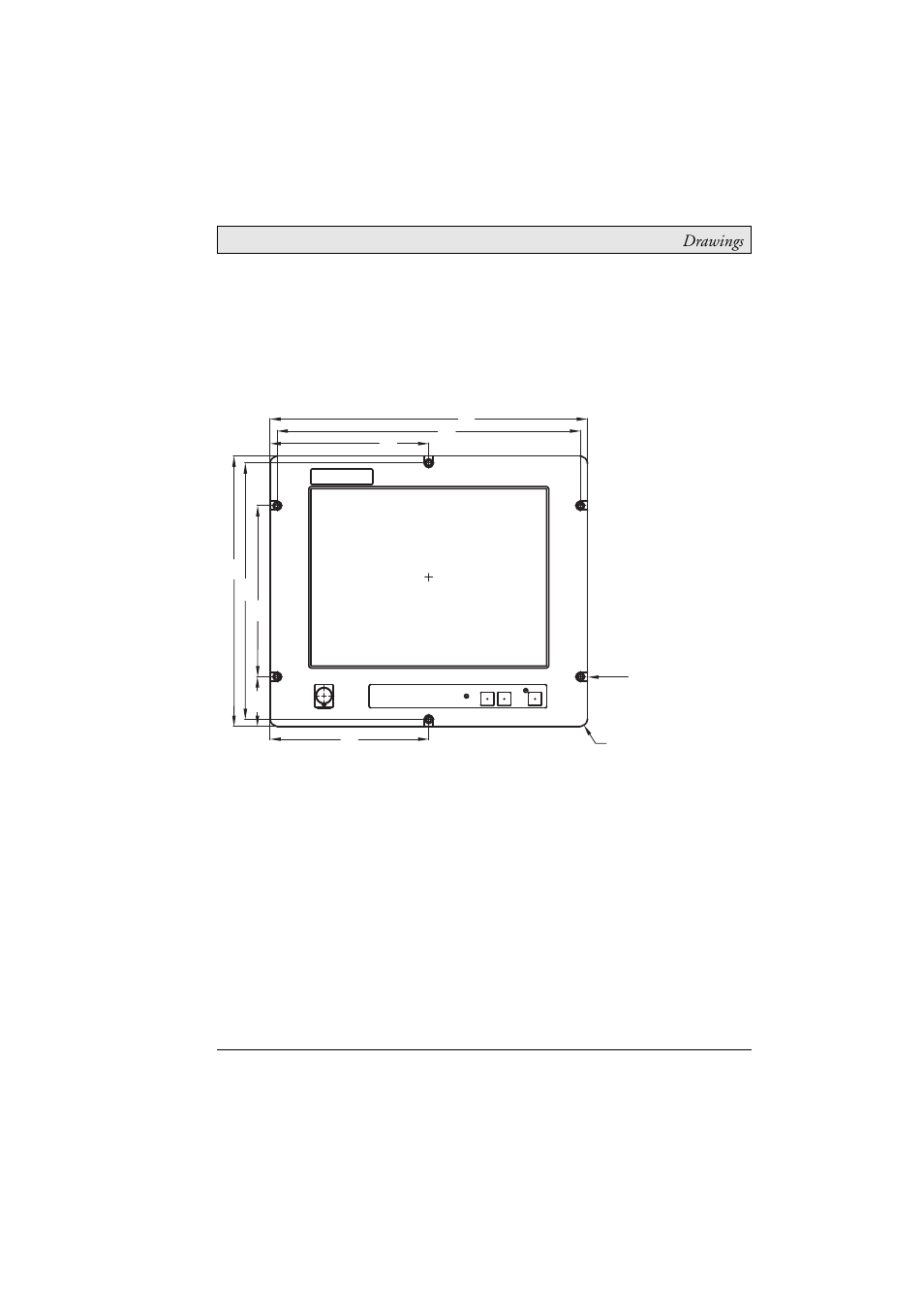 9 drawings, 1 epc t150/150 c2d nautic front view, Epc t150/150 c2d nautic front view | 9drawings | Beijer Electronics EPC C2D Box Nautic EN User Manual | Page 39 / 49