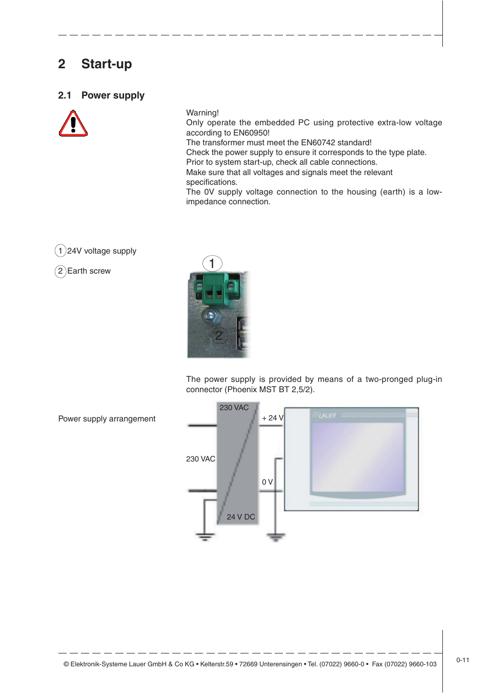 2 start-up | Beijer Electronics EPC LX nautic EN User Manual | Page 11 / 33