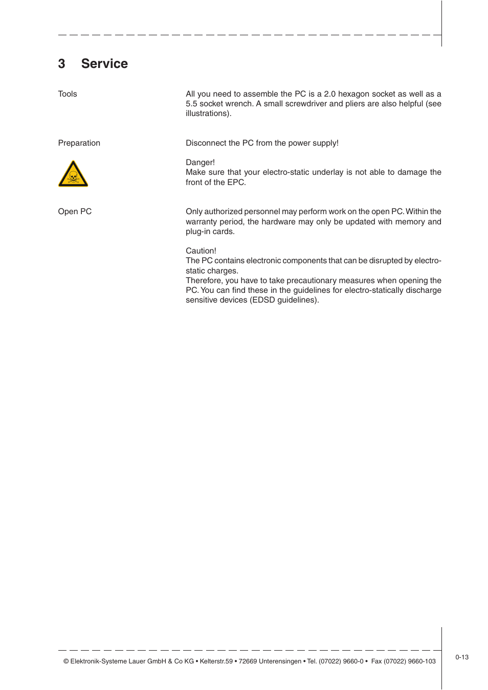 3 service | Beijer Electronics EPC LX nautic EN User Manual | Page 13 / 33