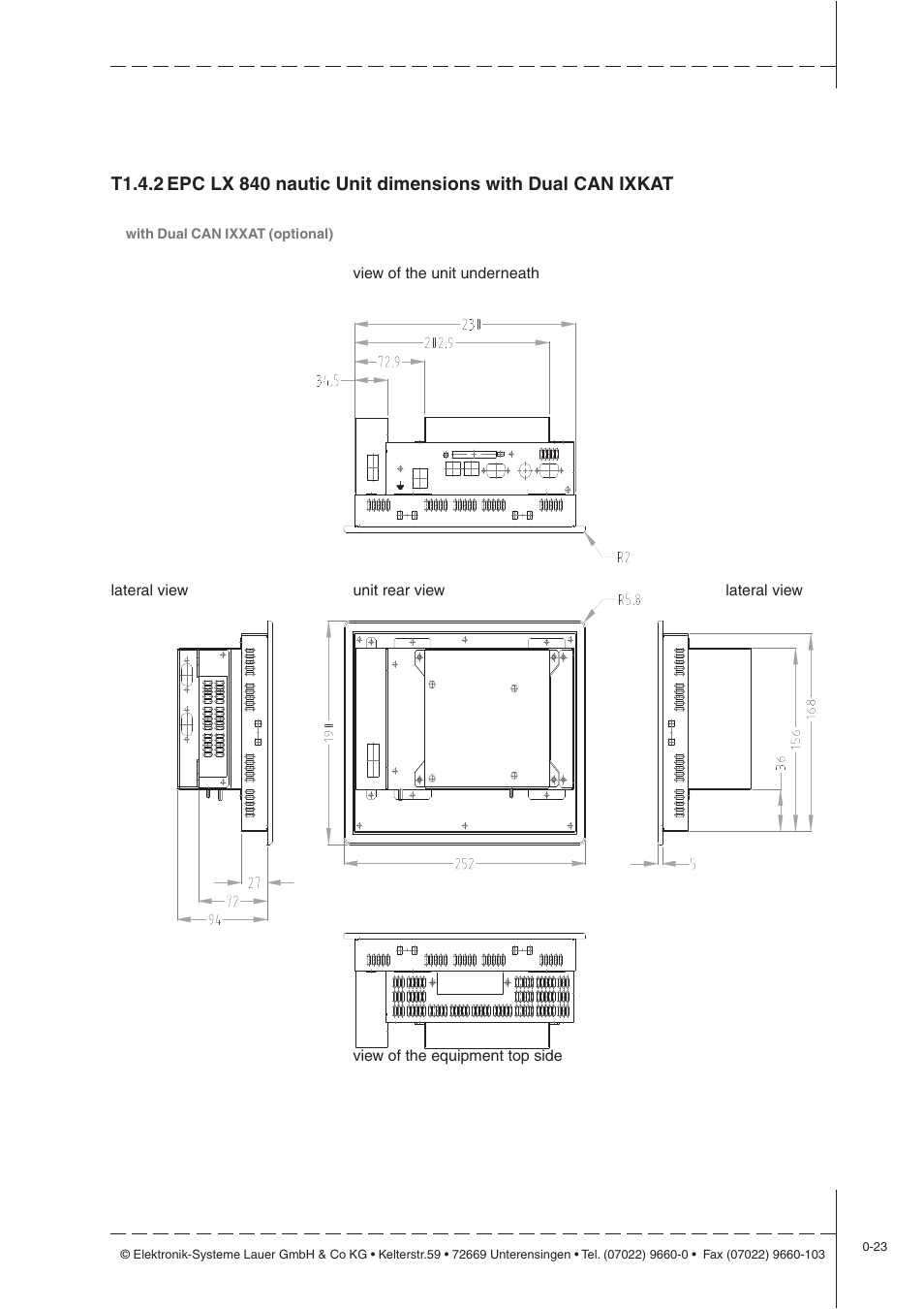 Data sheet epc-gx 840tc nautic | Beijer Electronics EPC LX nautic EN User Manual | Page 23 / 33