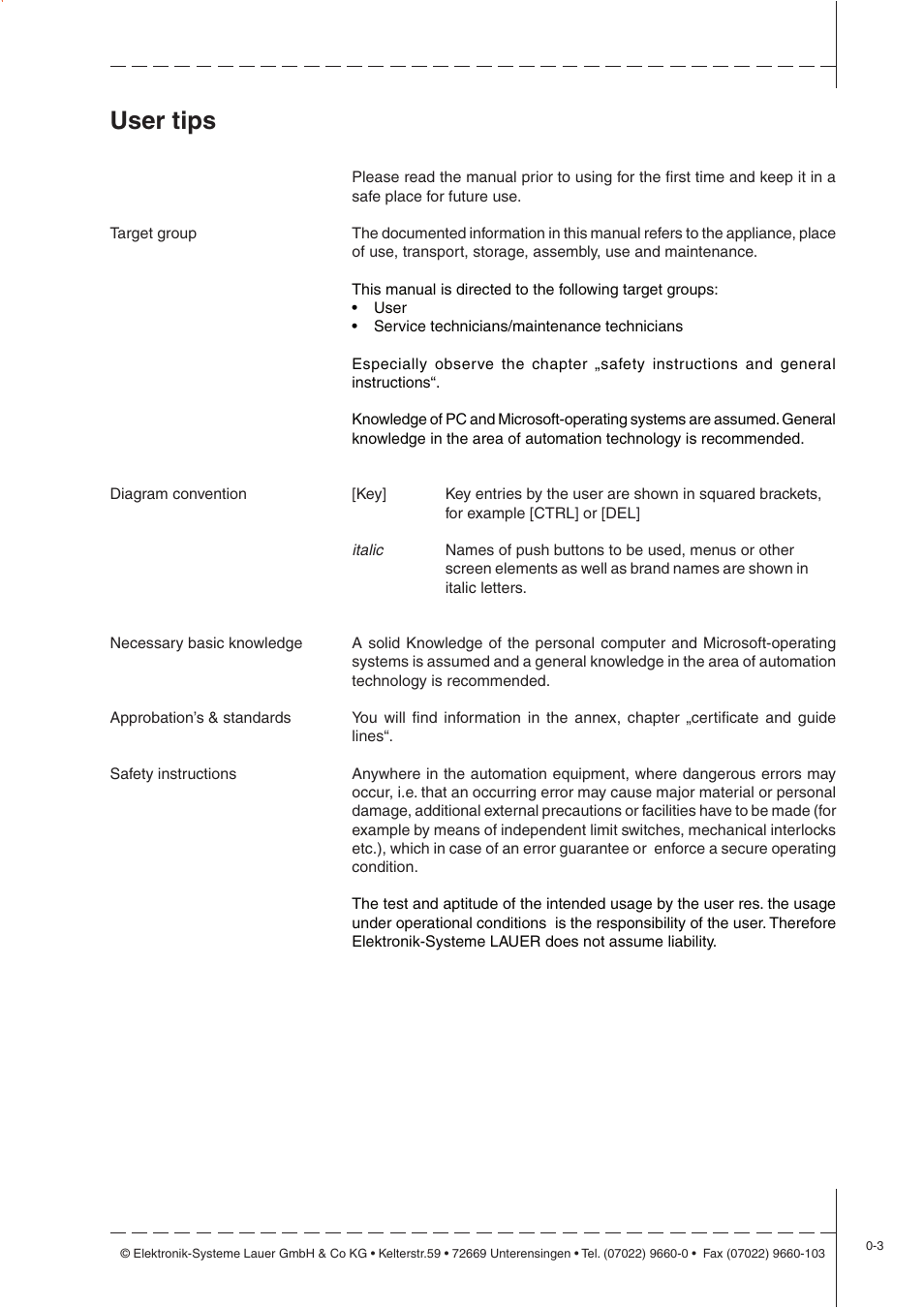 User tips | Beijer Electronics EPC LX nautic EN User Manual | Page 3 / 33