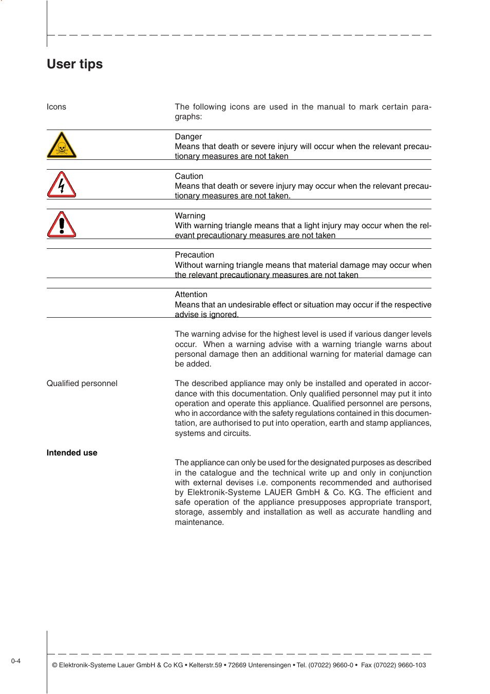 User tips | Beijer Electronics EPC LX nautic EN User Manual | Page 4 / 33