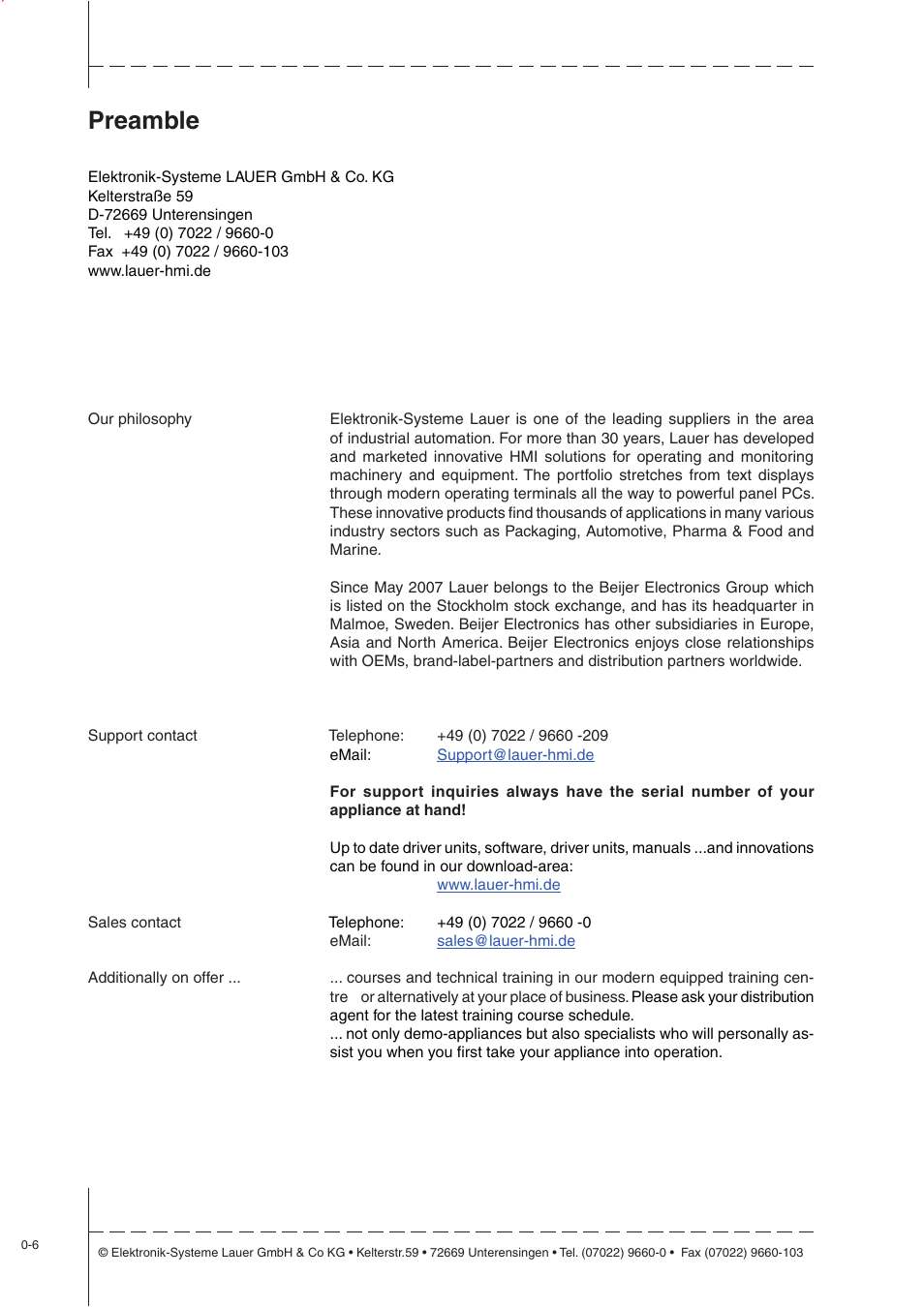 Preamble | Beijer Electronics EPC LX nautic EN User Manual | Page 6 / 33