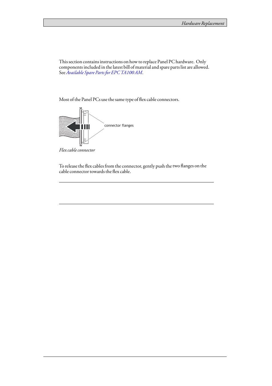 6 hardware replacement, 1 cables, Cables | 6hardware replacement | Beijer Electronics EPC TA100 AM EN User Manual | Page 17 / 38