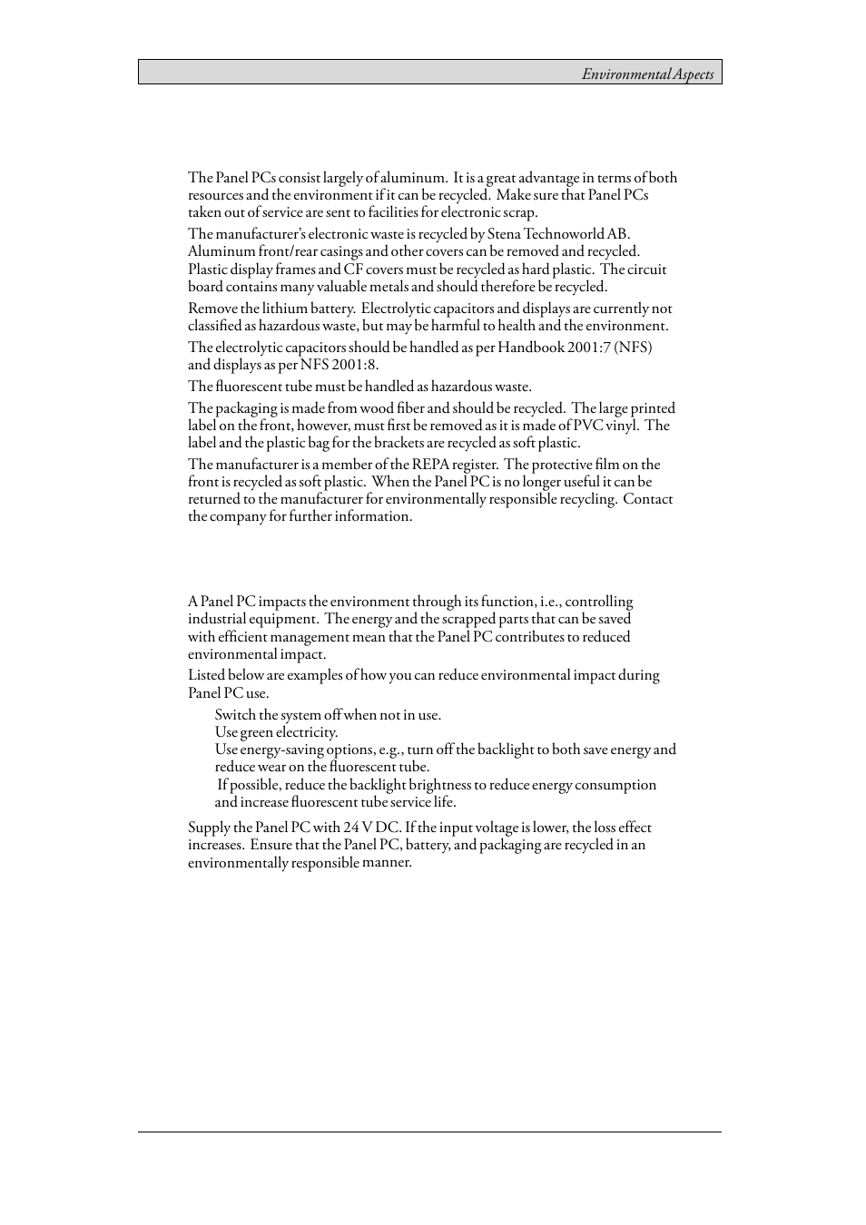 3 recycling, 4 environmental impact report, Recycling | Environmental impact report | Beijer Electronics EPC TA100 AM EN User Manual | Page 37 / 38