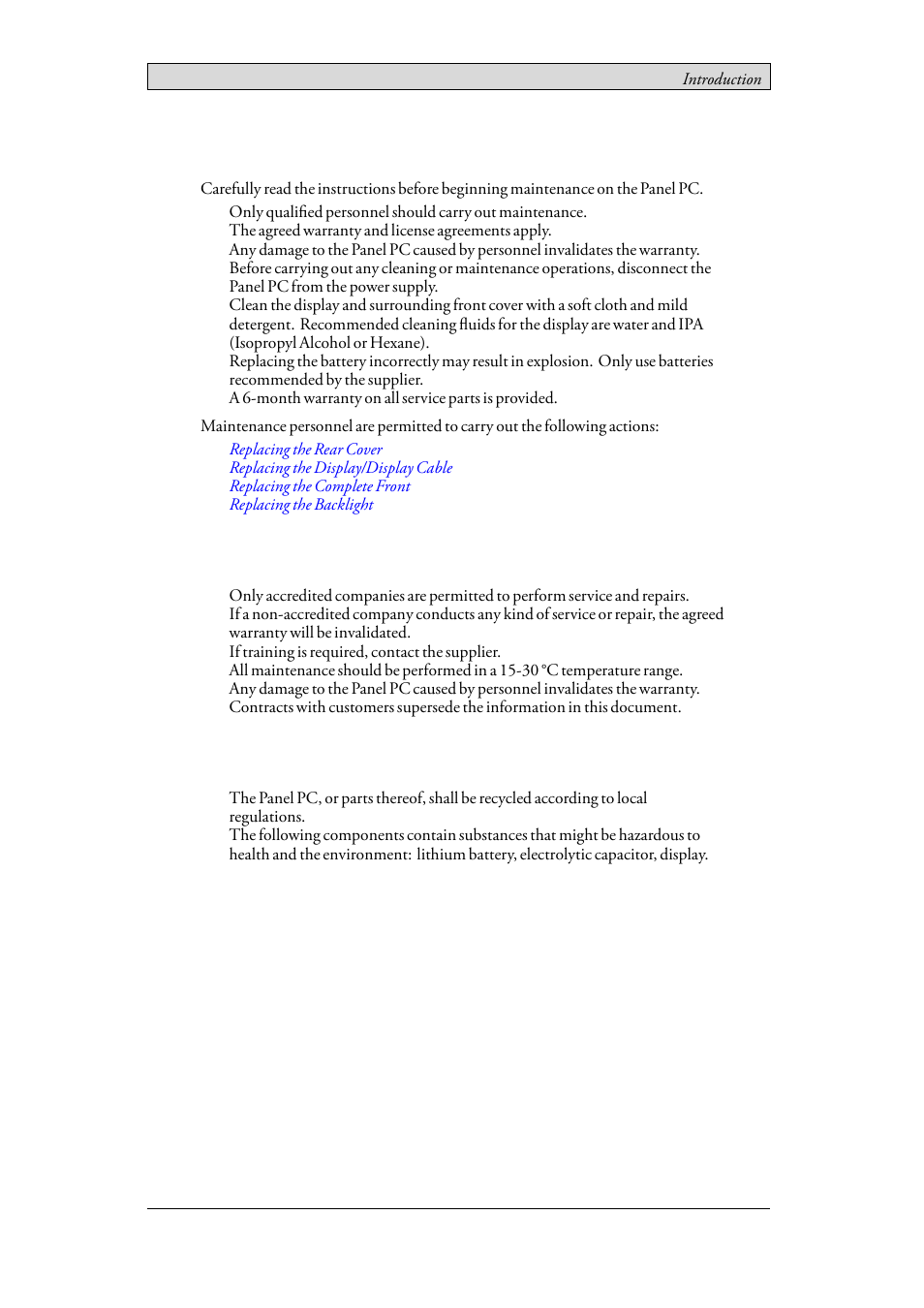 2 maintenance, 3 service and repairs, 4 dismantling and scrapping | Maintenance, Service and repairs, Dismantling and scrapping | Beijer Electronics EPC TA100 AM EN User Manual | Page 8 / 38