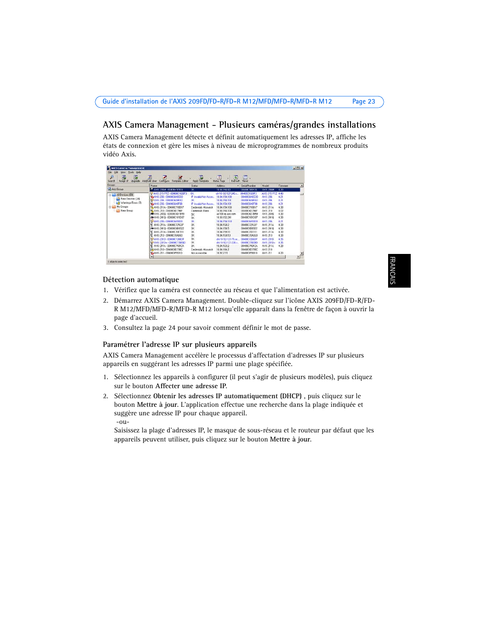 Axis Communications AXIS 209FD-R User Manual | Page 23 / 73