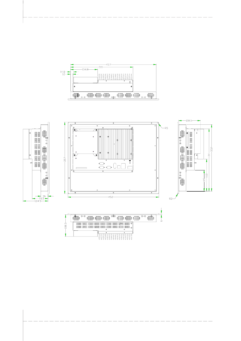 T1.6 epc g 1500 unit dimensions, T1.6, Ttechnical data | Beijer Electronics EPC GEmbedded PC EN User Manual | Page 16 / 26