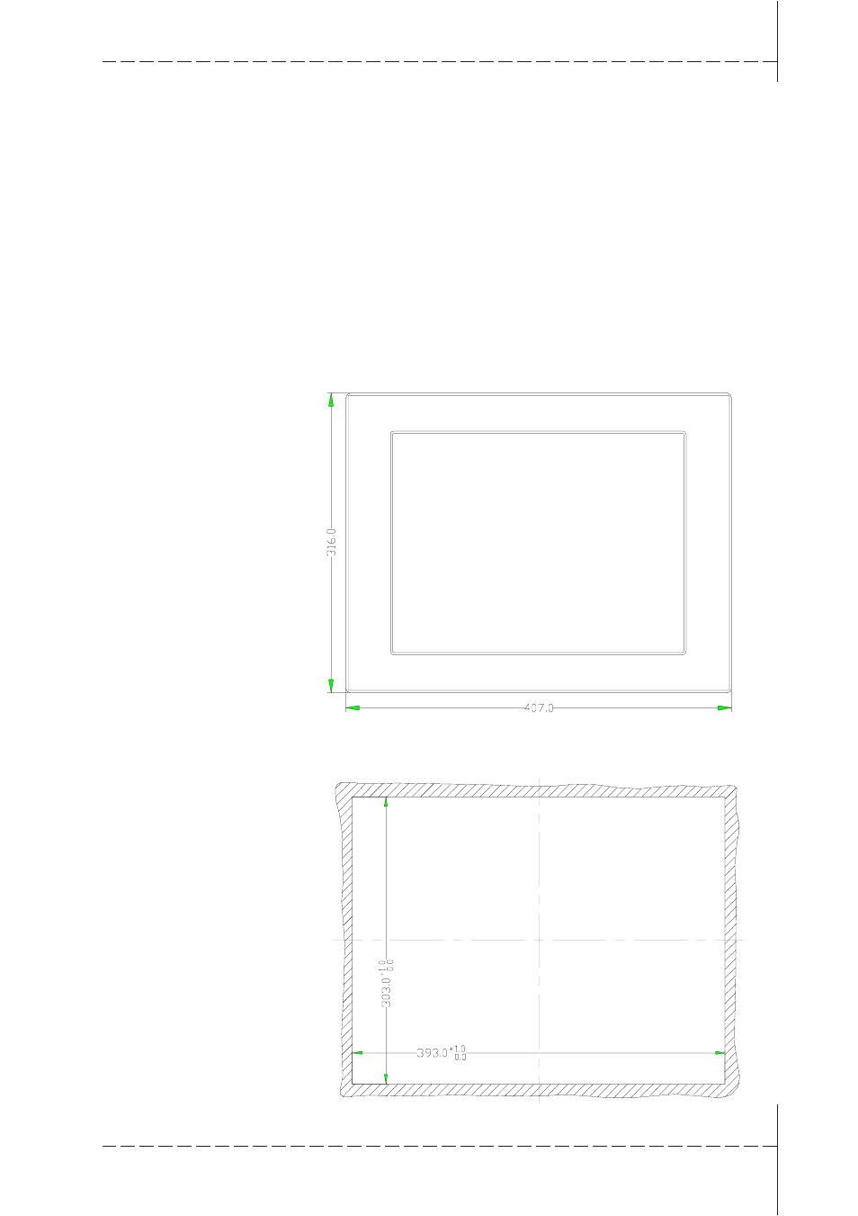 T1.7 epc g 1500 v2a outer/mounting dimensions, T1.7, Ttechnical data | Beijer Electronics EPC GEmbedded PC EN User Manual | Page 17 / 26