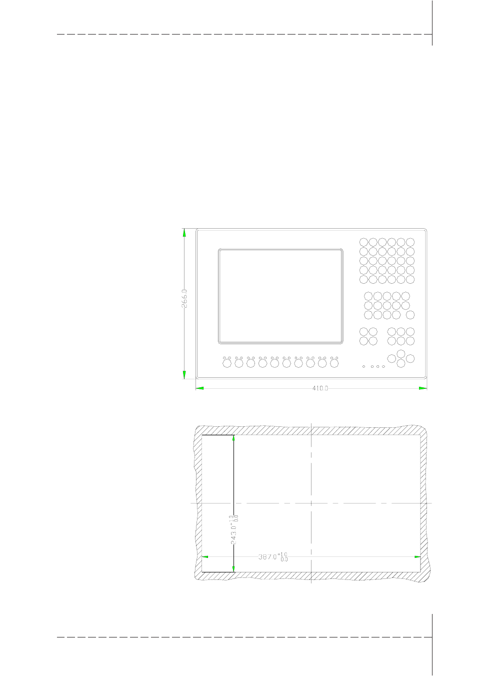 T1.9 epc g 1000k outer/mounting dimensions, T1.9, Ttechnical data | Beijer Electronics EPC GEmbedded PC EN User Manual | Page 19 / 26