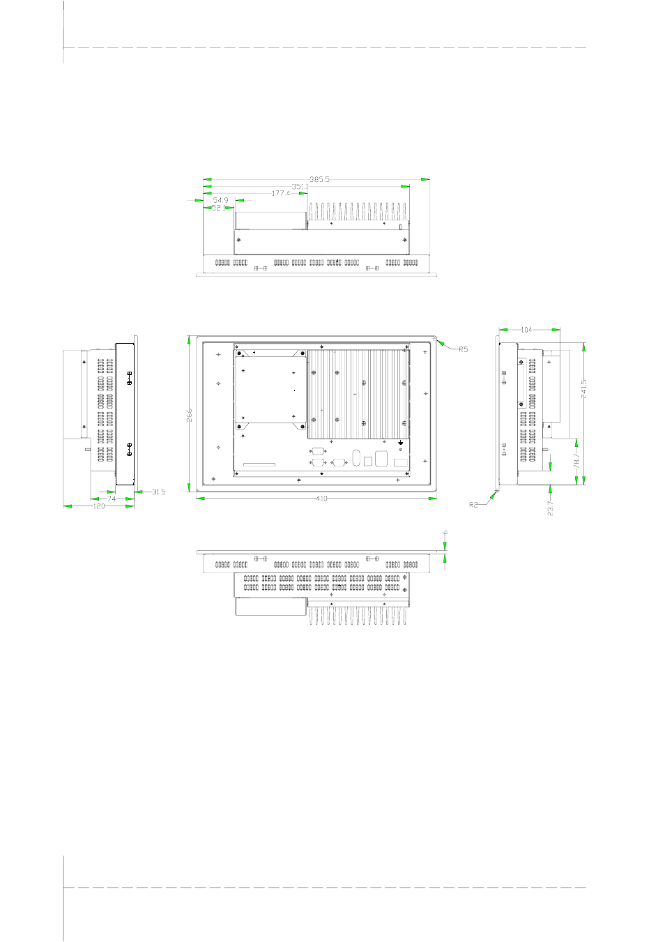 T1.10 epc g 1000k unit dimensions, T1.10, Ttechnical data | Beijer Electronics EPC GEmbedded PC EN User Manual | Page 20 / 26