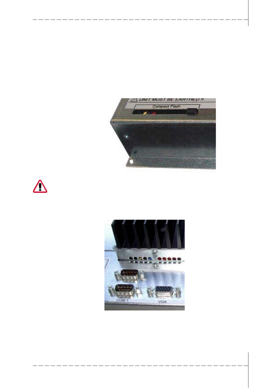 T4 interfaces, T4.1 compact-flash-slot, T4.2 vga/com interface | T4.1, T4.2, Ttechnical data | Beijer Electronics EPC GEmbedded PC EN User Manual | Page 25 / 26