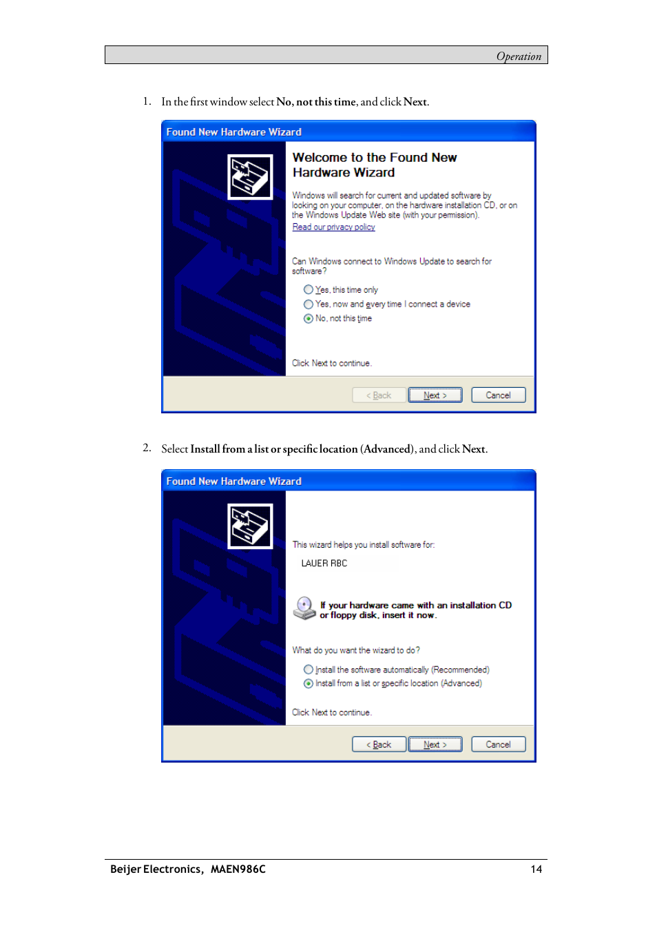 Beijer Electronics RBC EN User Manual | Page 14 / 25