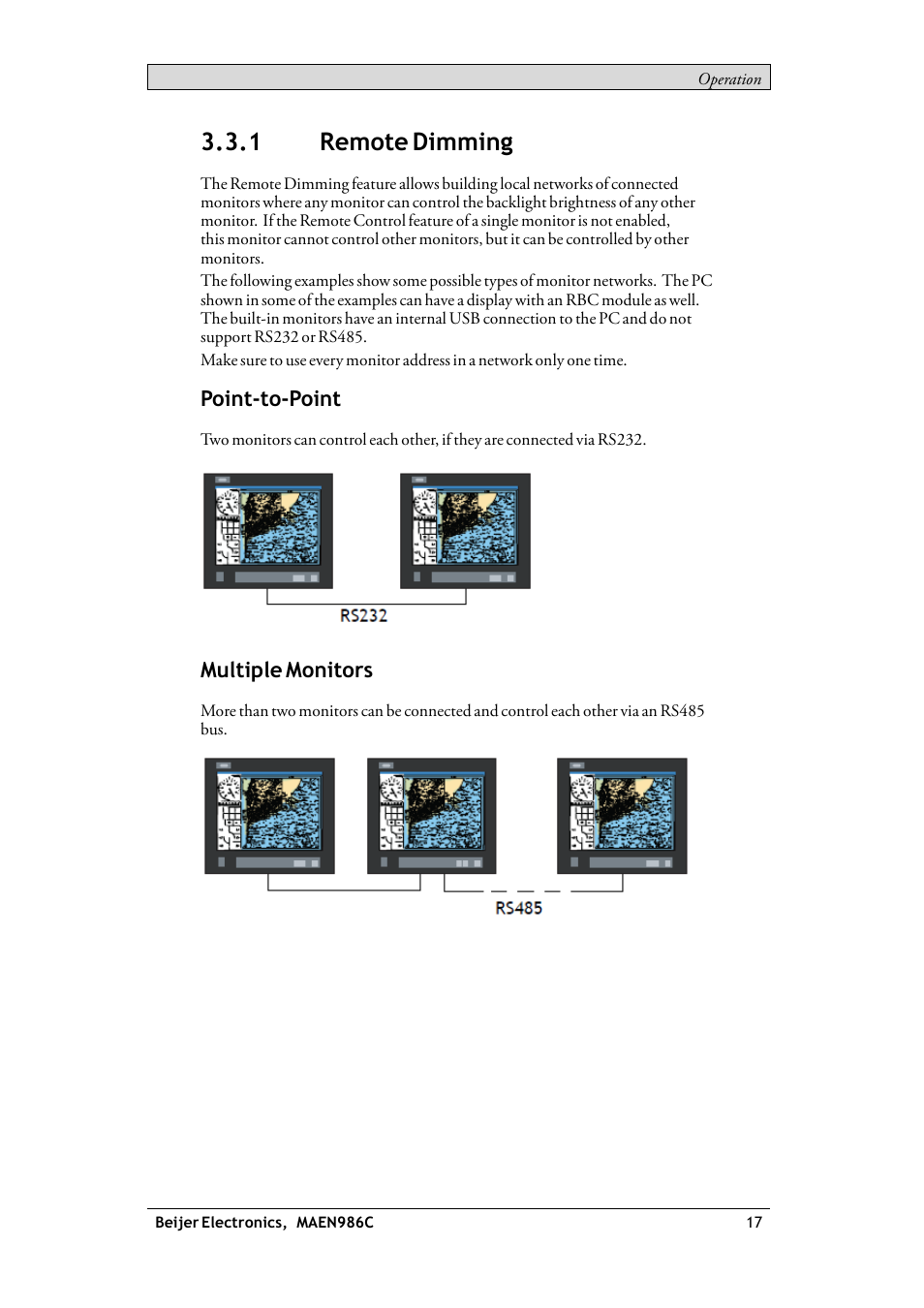 1 remote dimming, Remote dimming | Beijer Electronics RBC EN User Manual | Page 17 / 25