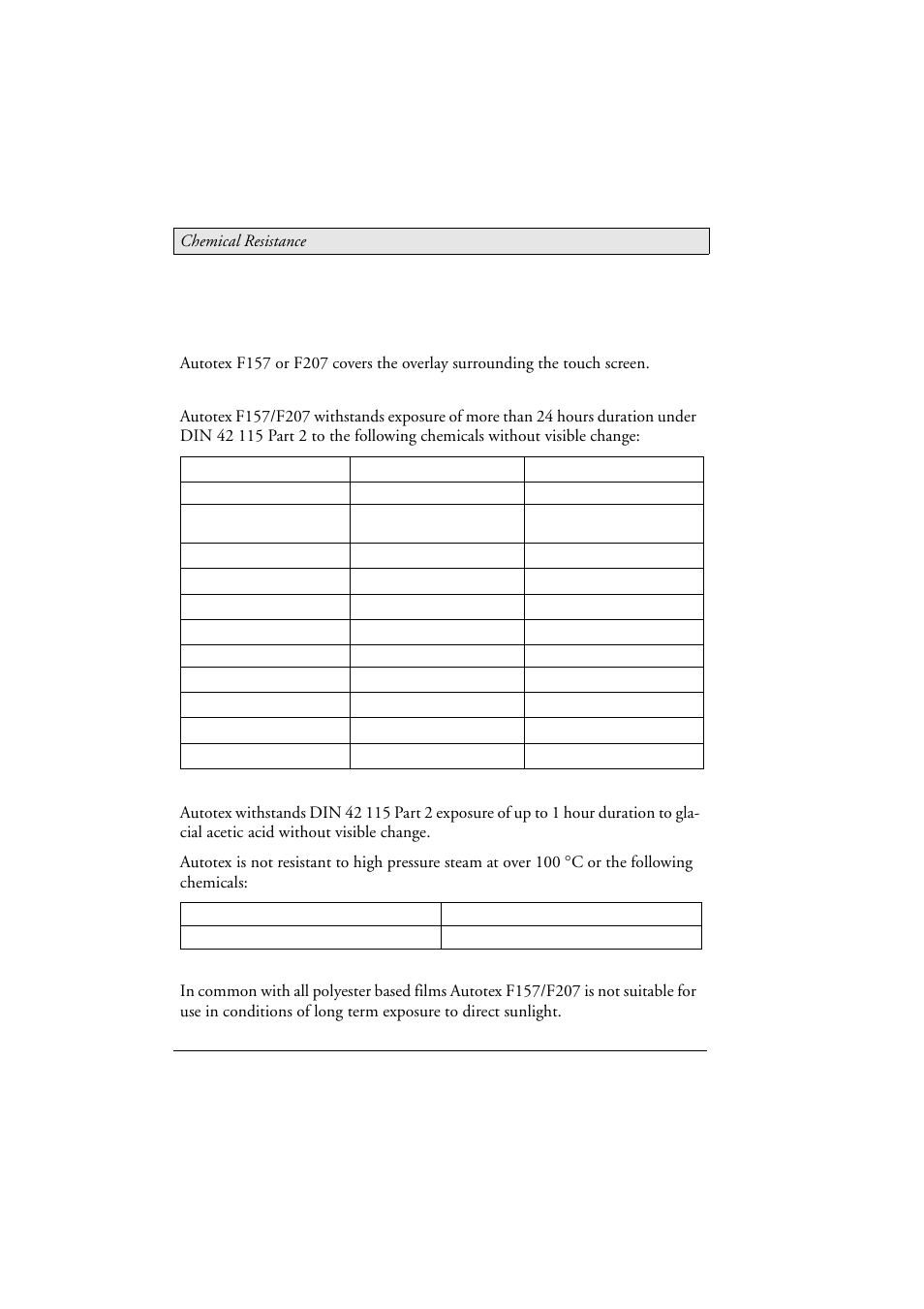 2 touch screen and overlay, 1 autotex f157/f207, Touch screen and overlay | Beijer Electronics DT1151 EN User Manual | Page 18 / 22