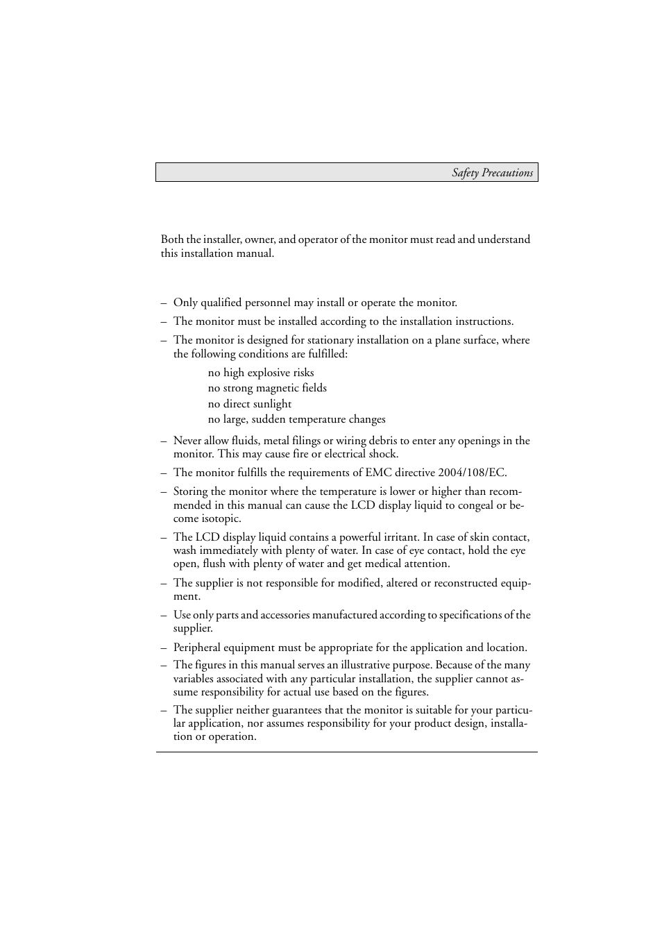 1 safety precautions, 1 general, General | 1safety precautions | Beijer Electronics DT150 EN User Manual | Page 6 / 24