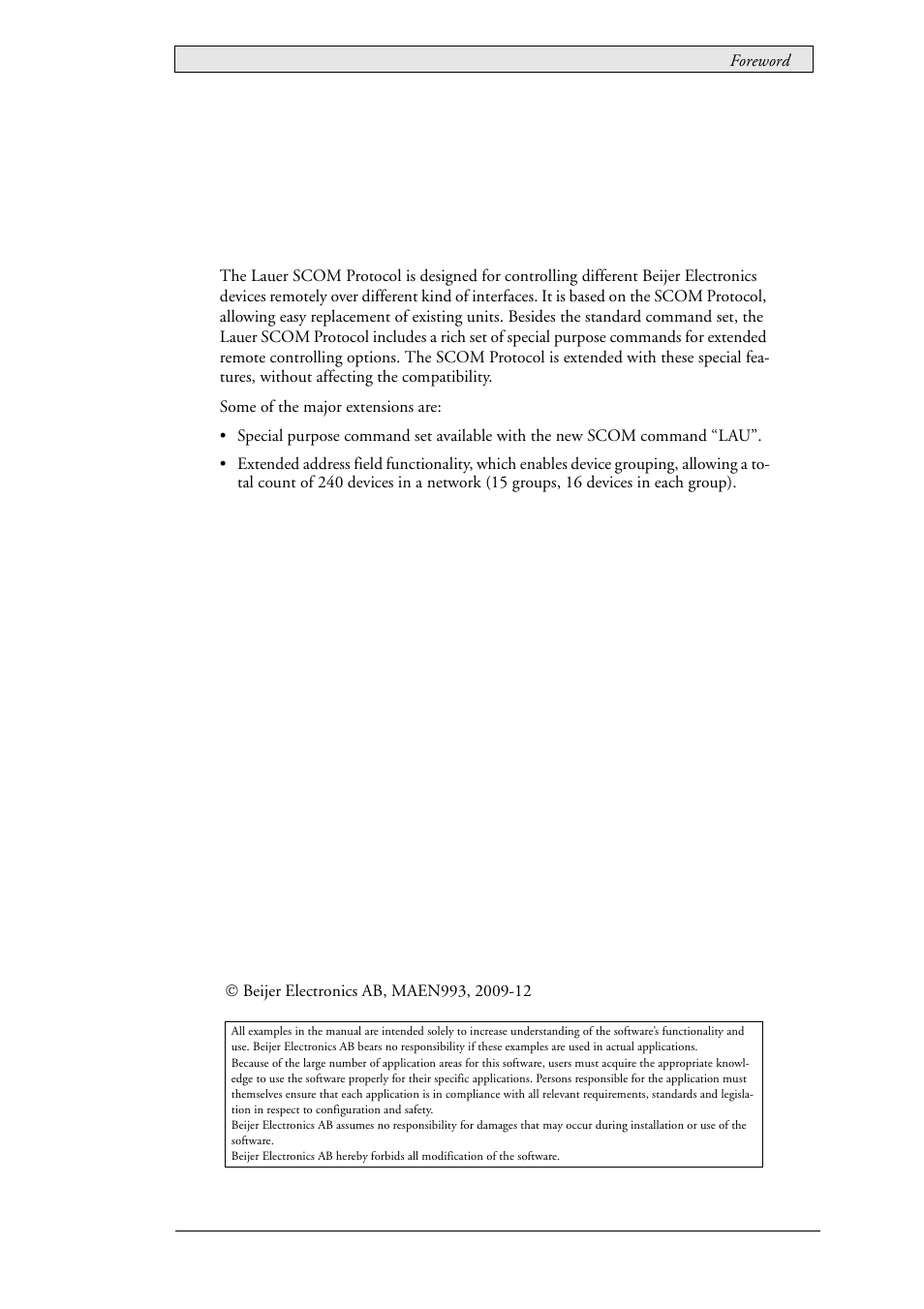 Foreword | Beijer Electronics SCOM  RBC EN User Manual | Page 2 / 64
