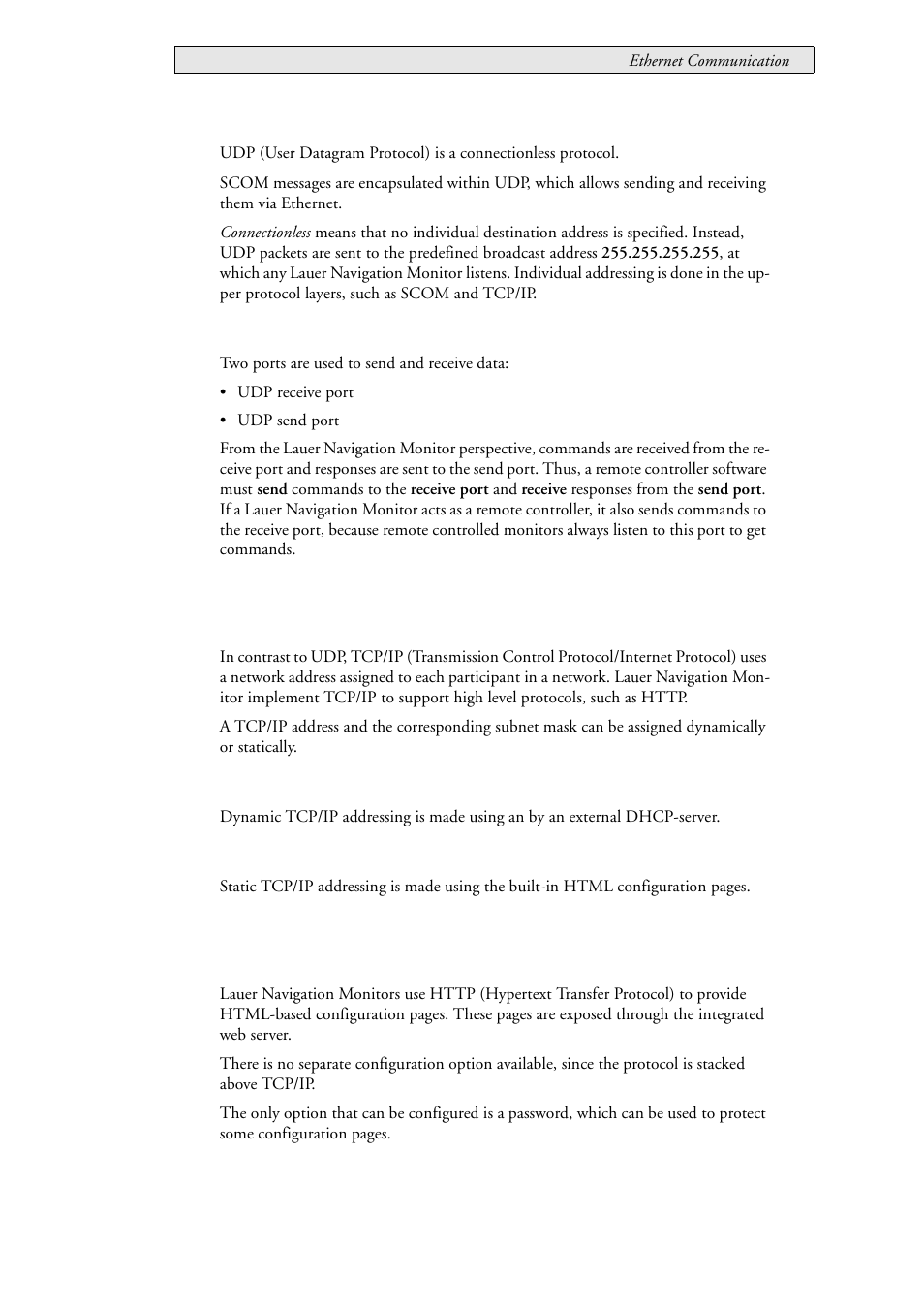 Tcp/ip, Http, Udp tcp/ip http | Beijer Electronics SCOM Protocol EN User Manual | Page 11 / 143