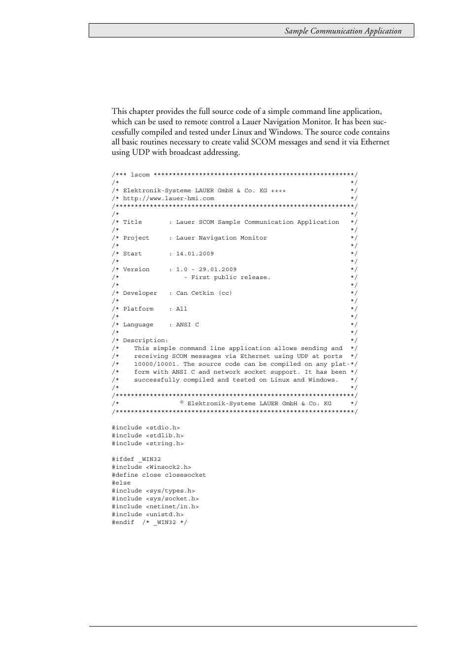 7 sample communication application, Sample communication application, 7sample communication application | Beijer Electronics SCOM Protocol EN User Manual | Page 137 / 143