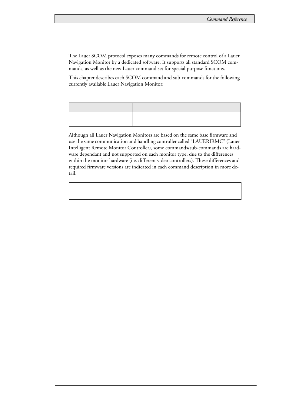 6 command reference, Command reference, 6command reference | Beijer Electronics SCOM Protocol EN User Manual | Page 19 / 143