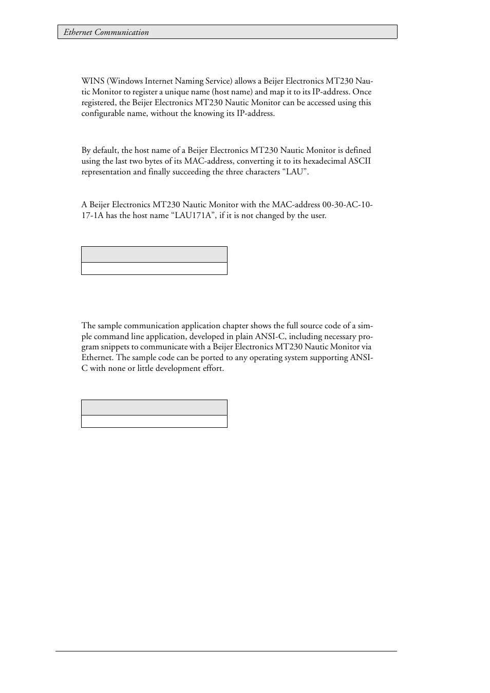 Wins, Sample application, Wins sample application | Beijer Electronics SCOM Protocol EN User Manual | Page 10 / 131