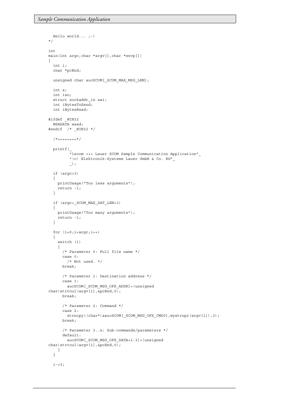 Sample communication application | Beijer Electronics SCOM Protocol EN User Manual | Page 128 / 131