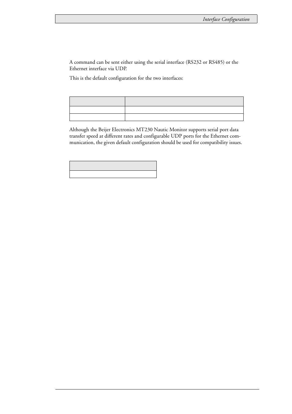 1 interface configuration, Interface configuration, 1interface configuration | Beijer Electronics SCOM Protocol EN User Manual | Page 7 / 131