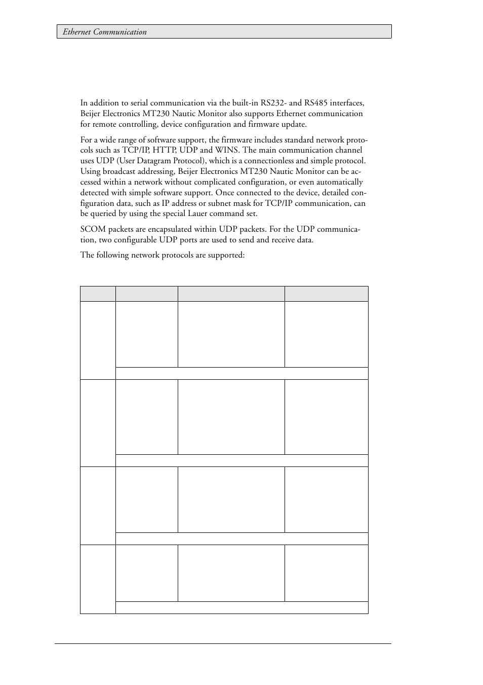 2 ethernet communication, Ethernet communication, 2ethernet communication | Beijer Electronics SCOM Protocol EN User Manual | Page 8 / 131
