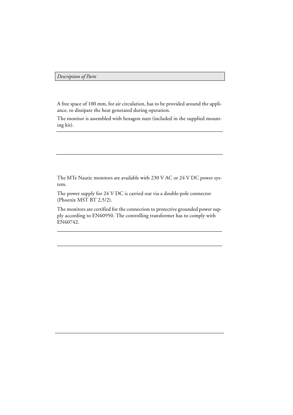 2 assembly, 3 power supply, Assembly | Power supply | Beijer Electronics MTe Nautic EN User Manual | Page 16 / 58