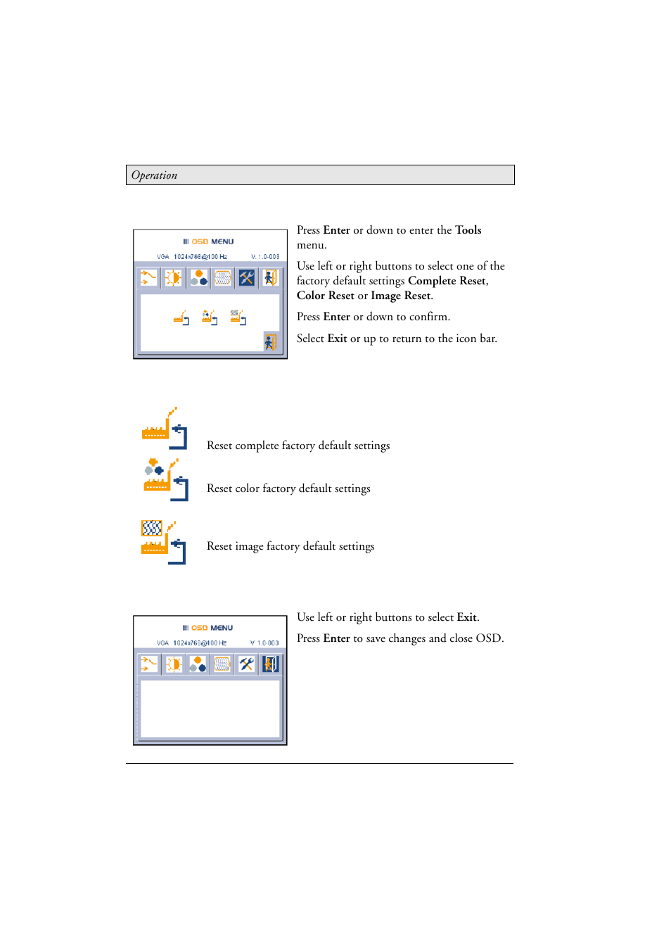 7 tools menu, 8 exit, 7 tools menu 6.2.8 exit | Beijer Electronics MTe Nautic EN User Manual | Page 30 / 58